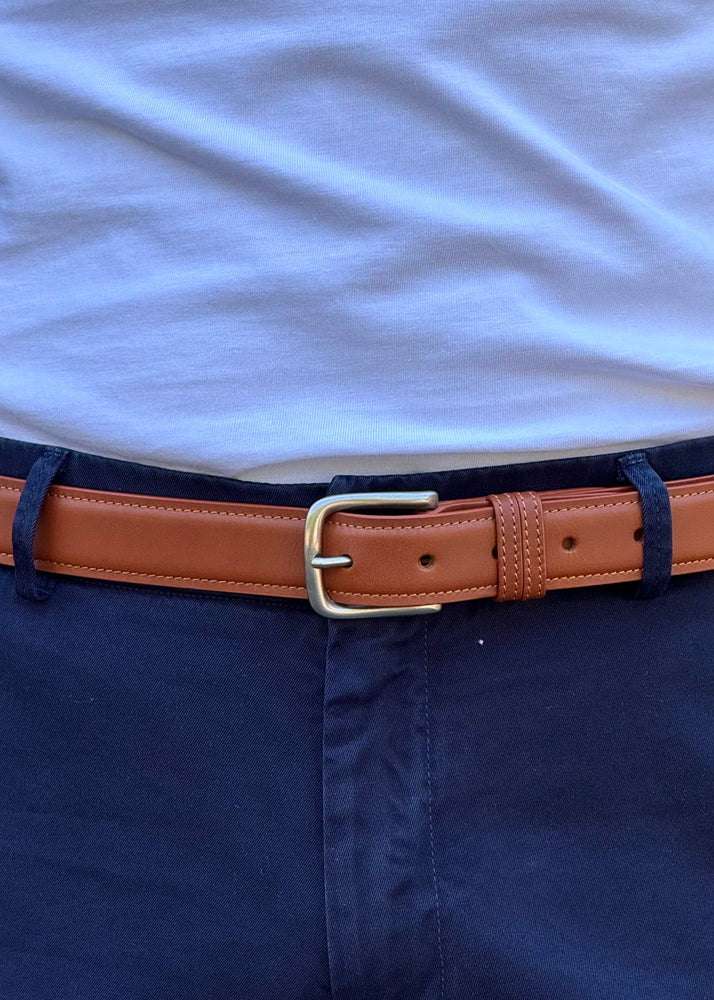 CEINTURE CUIR CAMEL