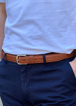 CEINTURE CUIR CAMEL