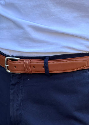 CEINTURE CUIR CAMEL