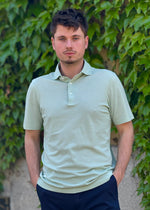 POLO COTON VERT D'EAU