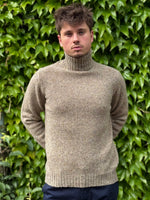 PULL COL ROULÉ LAINE BEIGE