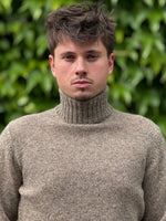 PULL COL ROULÉ LAINE BEIGE