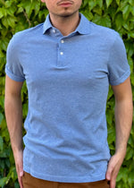 POLO COTON BLEU CLAIR