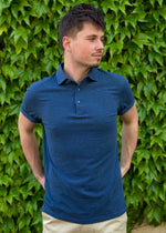 POLO COTON BLEU FONCÉ