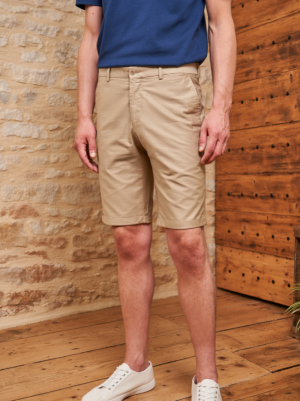 SHORT COTON BEIGE
