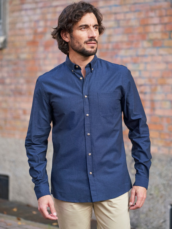 CHEMISE COTON MARINE