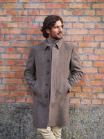 MANTEAU LAINE BRUN CLAIR