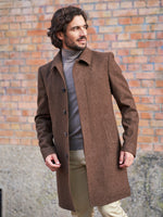 MANTEAU LAINE BRUN FONCÉ
