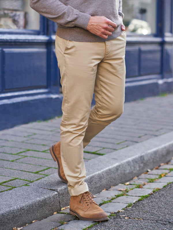 CHINO COTON BEIGE