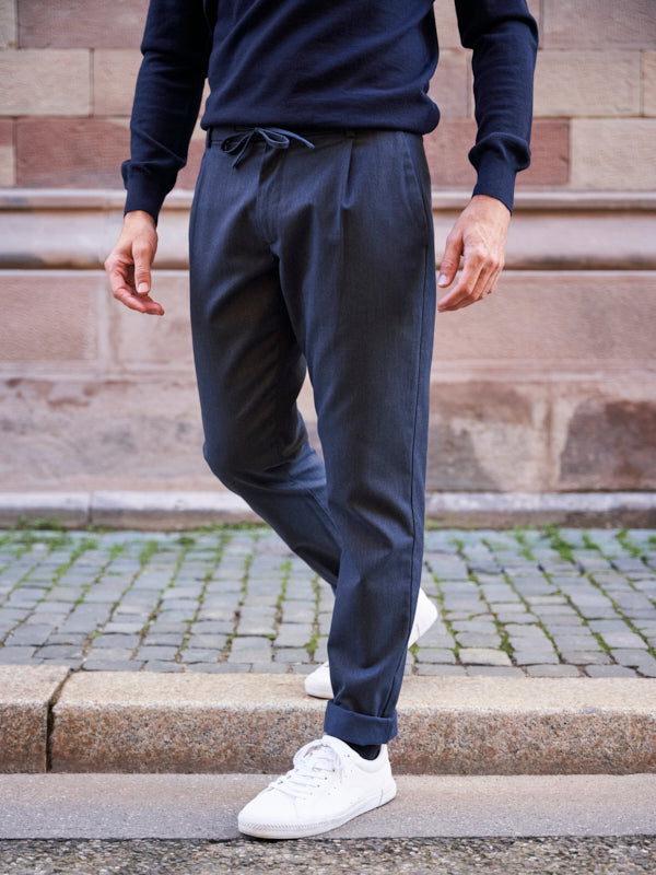 JOGPANT COTON/LAINE MARINE