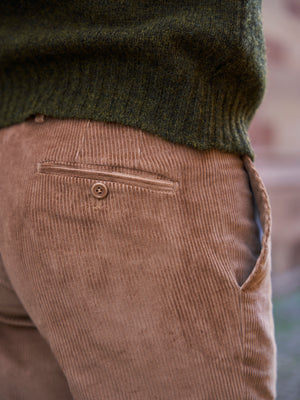 PANTALON VELOURS CÔTELÉ BEIGE