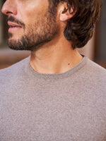 PULL COL ROND LAINE MÉRINOS BEIGE