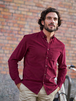 CHEMISE VELOURS CÔTELÉ BORDEAUX