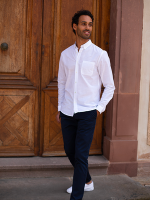 CHEMISE COTON LÉGER BLANC